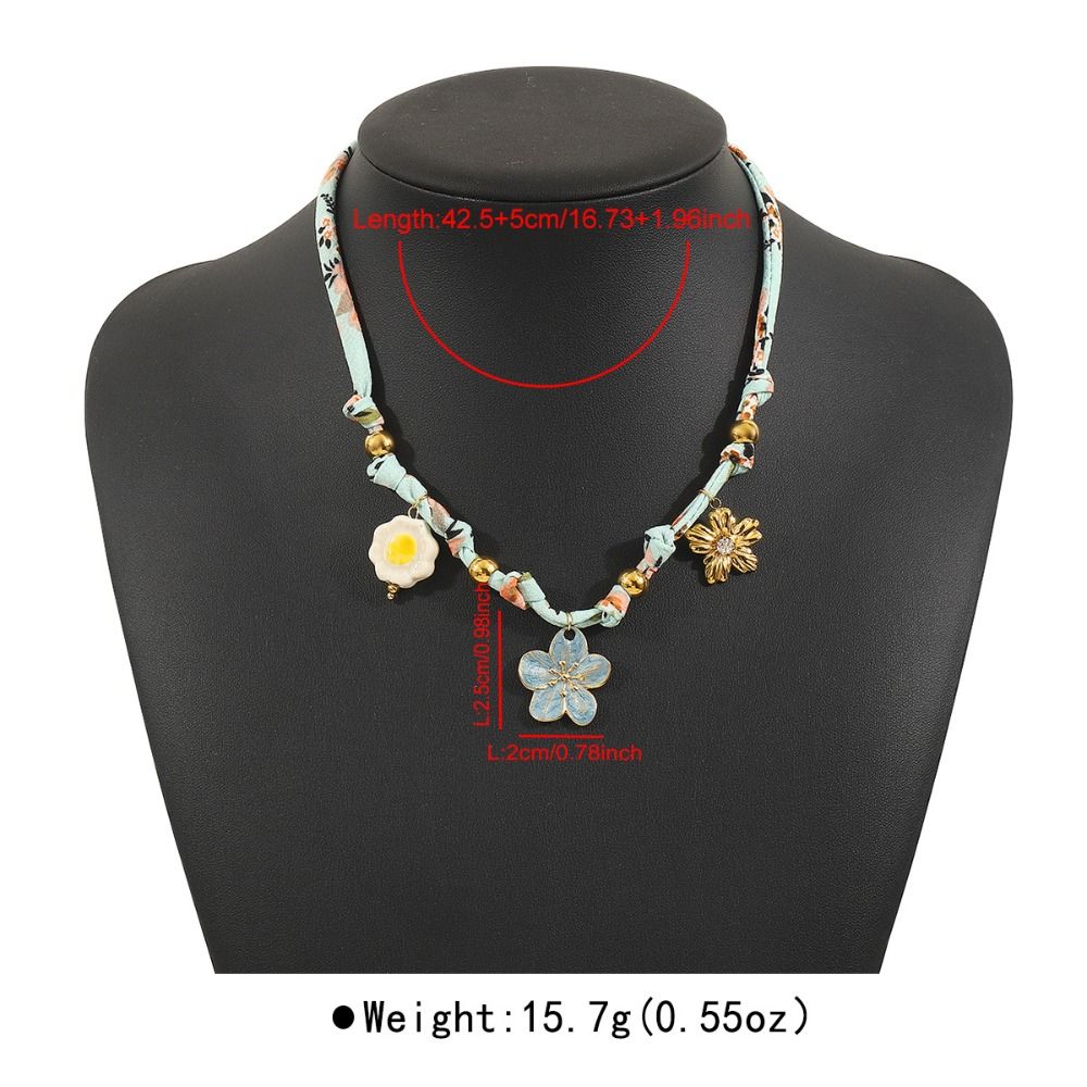 Bohemian Starfish Floral Pendant Necklace Vintage Charm Pendant  Beach Jewelry