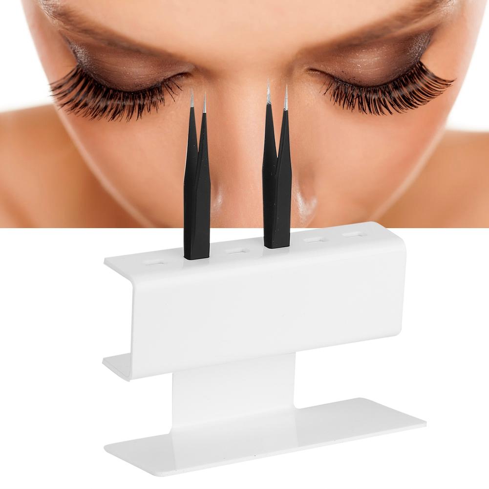 Eyelash Extension Plastic Tweezers Shelf Holder 6pcs Tweezer Stand Positions Black
