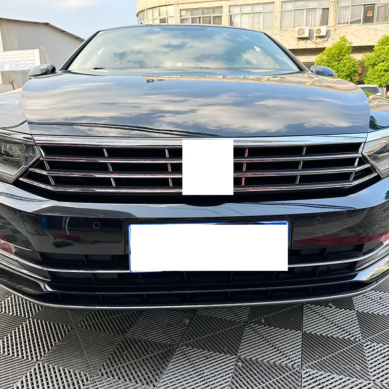For VW Passat B8 2015 2016 2017 2018  Variant Refit Chrome Plated Bright Strip On She Front Grille Car Accessories