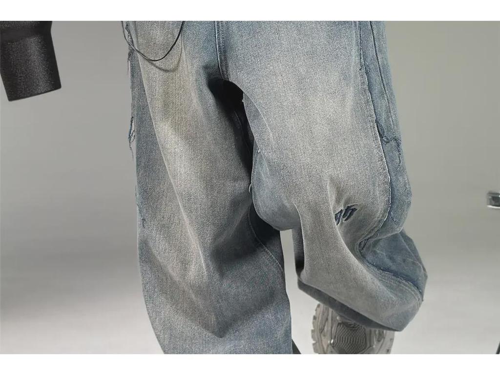 Blugi americani cu picioare largi pentru bărbați 2023 – Pantaloni drepti largi la modă pentru toamnă