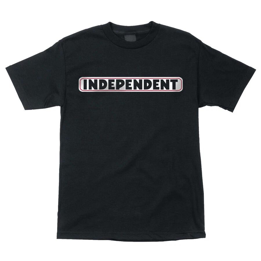Independent Trucks BAR LOGO Skateboard T Shirt BLACK XS