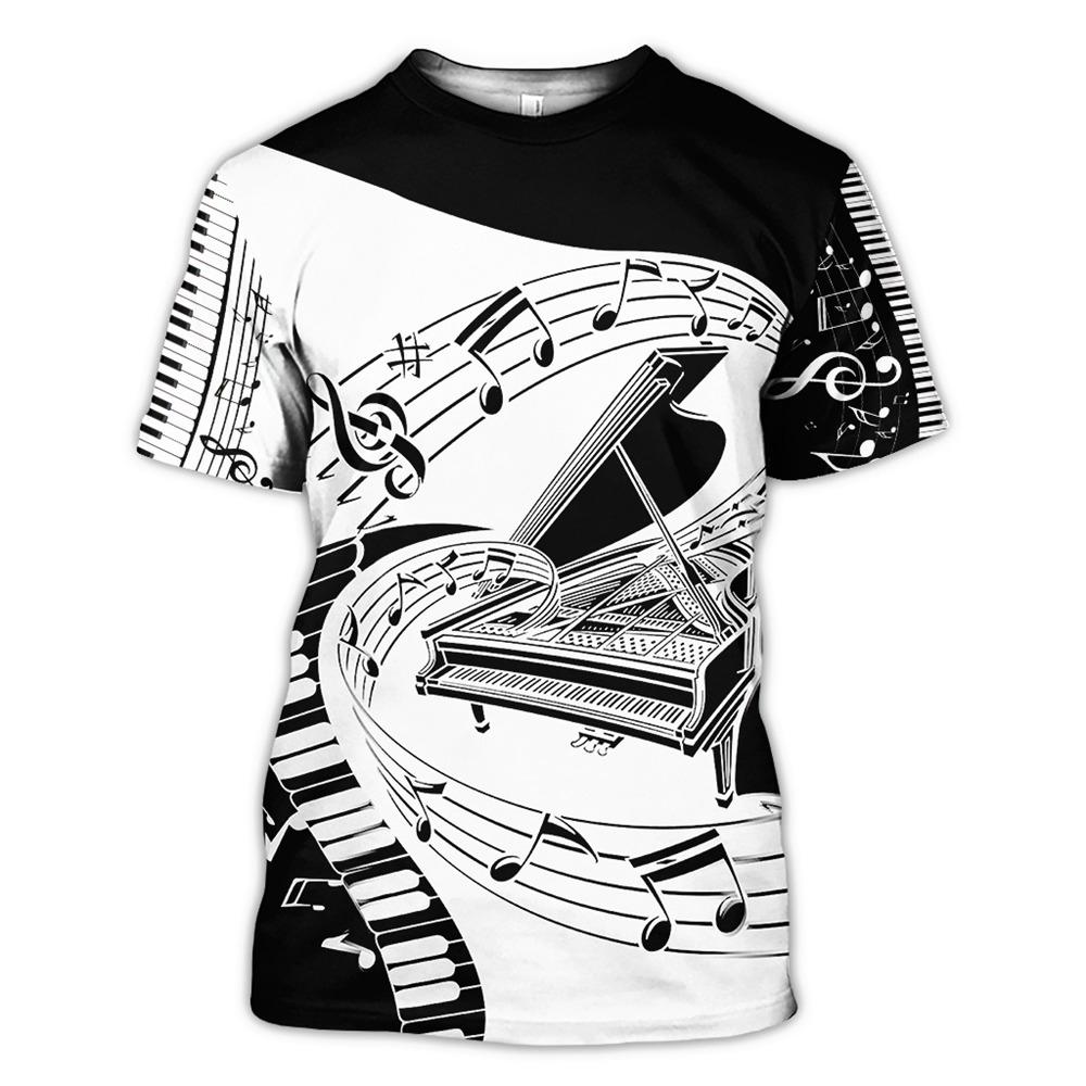 

Camiseta Con Diseño De Piano Para Hombre Y Mujer, Camiseta Informal Con Estampado 3d, Harajuku, De Manga Corta, 2023