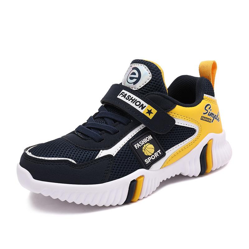 Children's sports shoes 2025 spring and autumn new boys' shoes breathable double net running shoes non-slip and wear-resistant