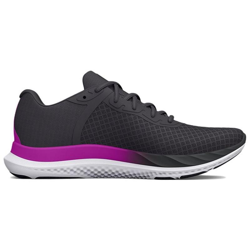 Under Armour Charged Breeze Fabric Low Casual Running Shoes Women Black Purple 3025130-109