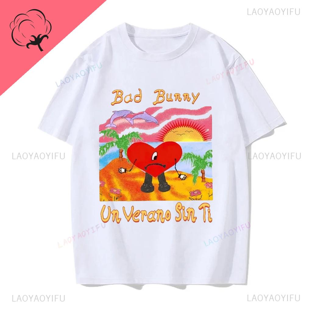 Un Verano Sin Ti Bad Bunny Tu No Eresyythkg Printed Pure Breathable and Summer Shortsleev Casual Oneck Comfortable Men Tshirt
