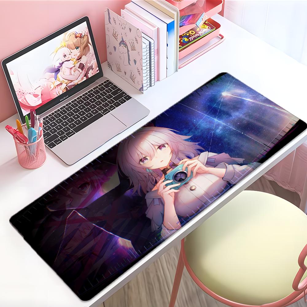 Game Futuristic HHonkai Star Rail Mouse Pad Large Thick Desk Pad Stitched Edges Gaming Mouse Mat For Pc