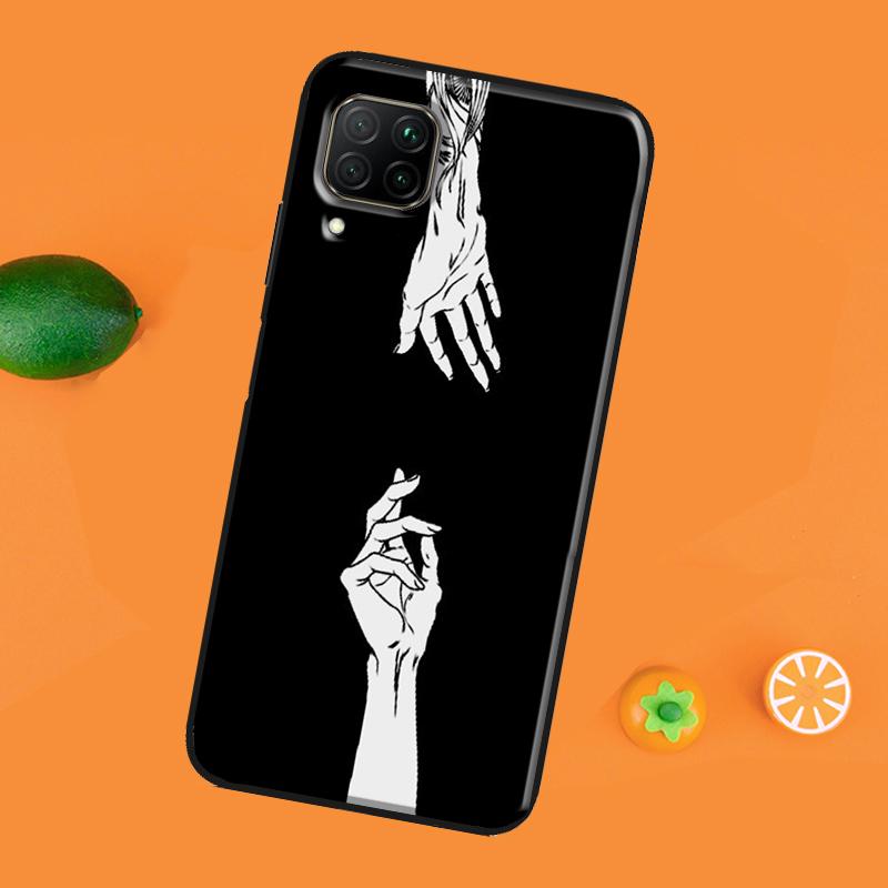 Anime Aesthetic Black Case For Huawei P40 P20 P30 Pro Mate 20 Lite P Smart 2019 Nova 5T Honor 50 Lite 10i 8X 9X