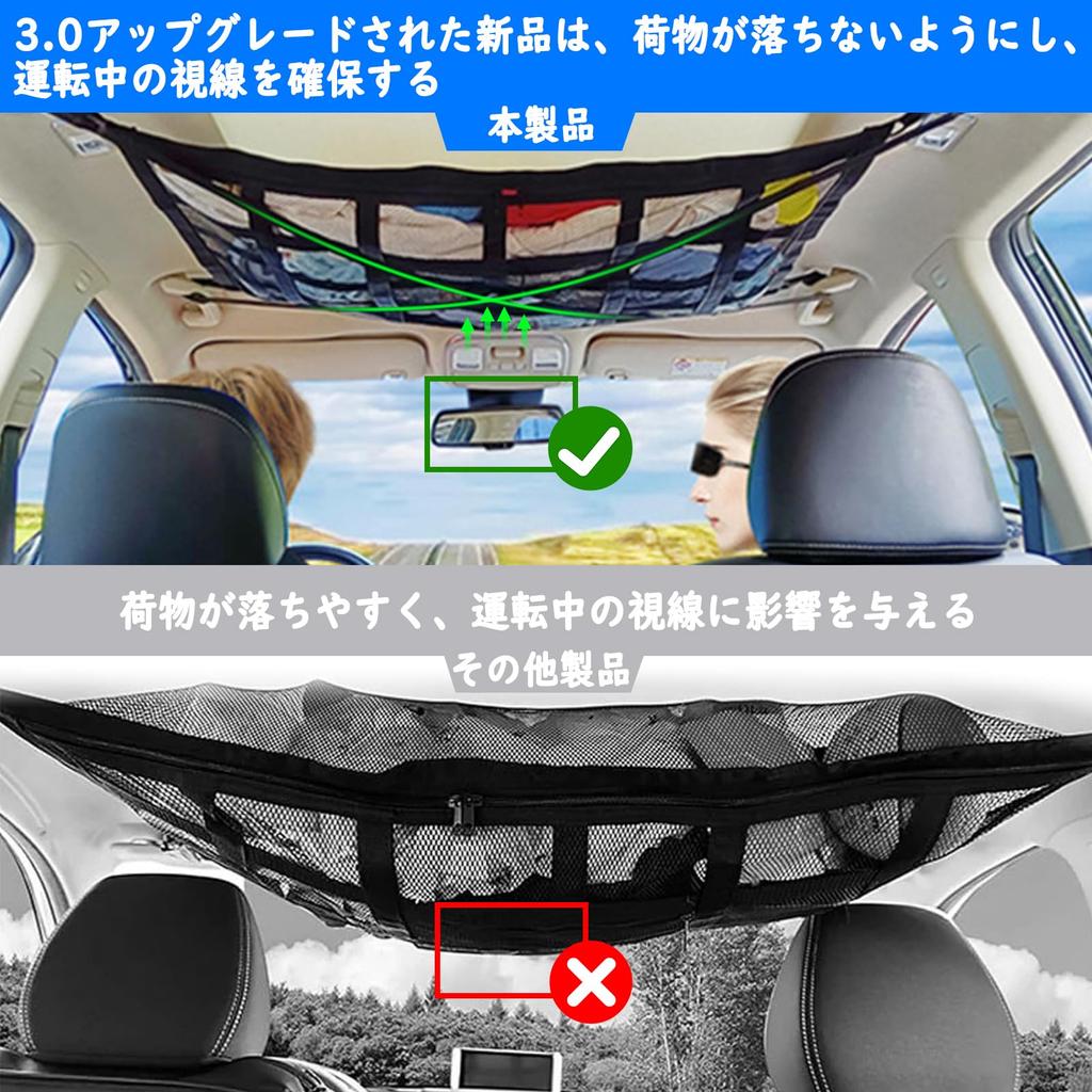 Ysemco Car Roof Roof Box Cargo Luggage Type Net, Net, Net, Crossover, 2-Layer (7853cm) [Used]