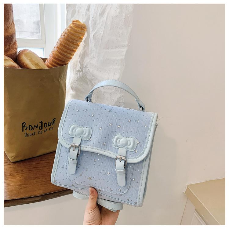 Schoolbag Star Backpack Women's 1011 New Trendy Fashion Attendance Versatile Handbag Student Travel Mini Backpack