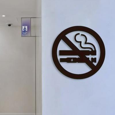 Acrylic No Smoke Sign Self-adhesive Business Office Restaurant Public Place Smoke Ban Warning Sign Wall Decoration