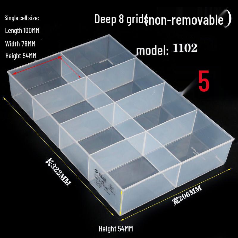 Thickened Nine-Grid Storage Box: Large Capacity, Impact & Corrosion Resistant, Open Compartment Design.