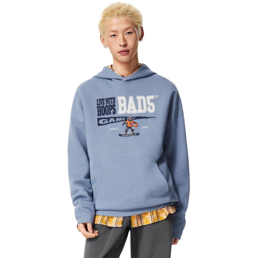 Li Ning Bad5 Loose Fit Hooded Letter Print Sweatshirt Men tops AWDW413-1