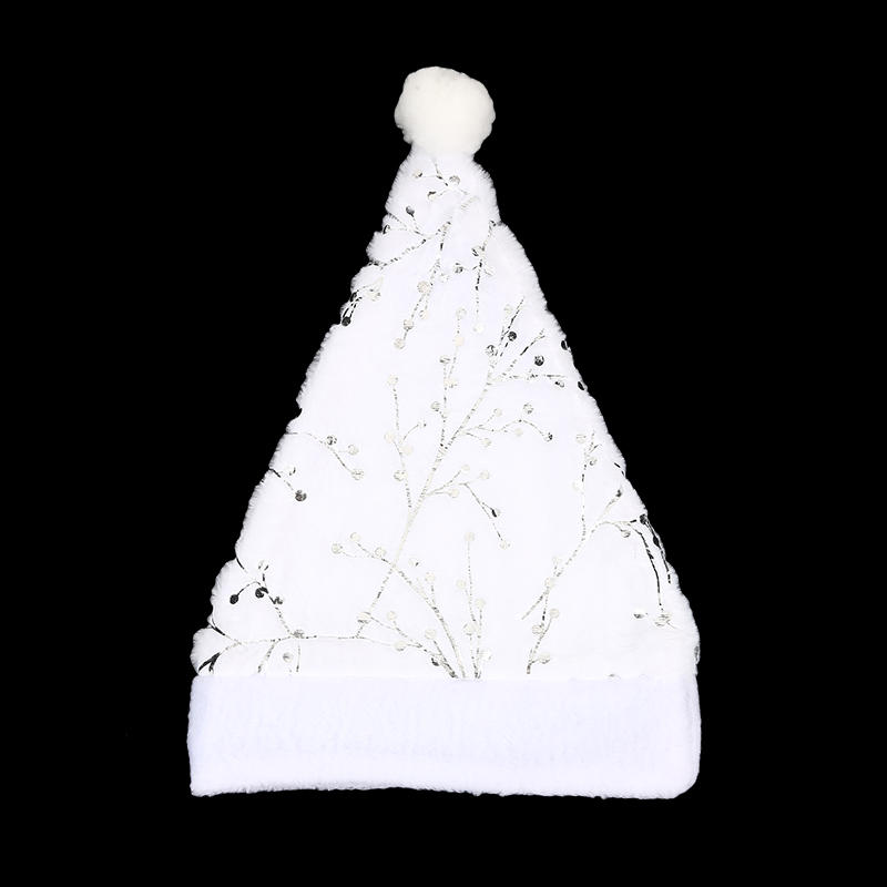 Cute Bronzing Snowflake Imitation Rabbit Fur Christmas Hat Star Plush Hat Adult Children Party Decorations