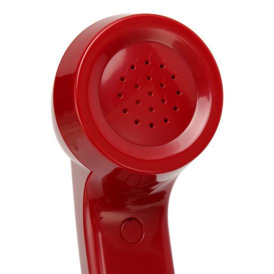 Retro Otočný Telefon Staromódní Vintage Pevná Linka s Mechanickým Zvonkem Reproduktor pro Domácnost Kancelář Hotel Červený