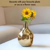 Metal Flower Vase For Home Dcor Living Room Office Wedding | Table Decorative Item For Festivals Birthday Golden Vase 1Pcs