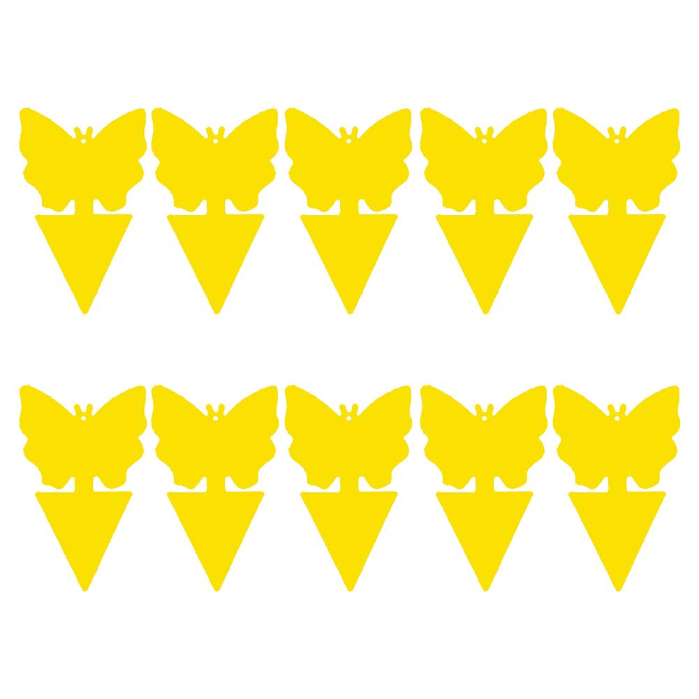10Pcs Sticky Traps Fruit Fly Trap Yellow Sticky Bug Trap for Indoor Outdoor Use Insect Pest Control Garden Strong Glue Plant
