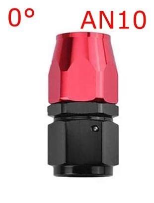 Universal AN4/AN6/AN8/AN10/AN12 Straight 0 45 90 Degree Oil Fuel Swivel Hose End Fitting Oil Hose End Adaptor Kit Black Red