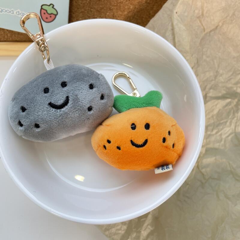 No Thoughts, No Thoughts, No Thoughts, Stone Doll Key Ring Key Holder Key Ring White Charm Charm