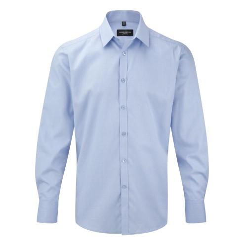 Russell Mens Herringbone Long Sleeve Work Shirt