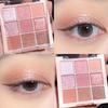 Palette a Rotolo Occhi Ombretto Fiore di Ciliegio, Tonalità Lucide a Lunga Tenuta, Ombre da Rosa Pastello a Marrone, Effetto Scintillante, Ombretto con Finitura Opaca