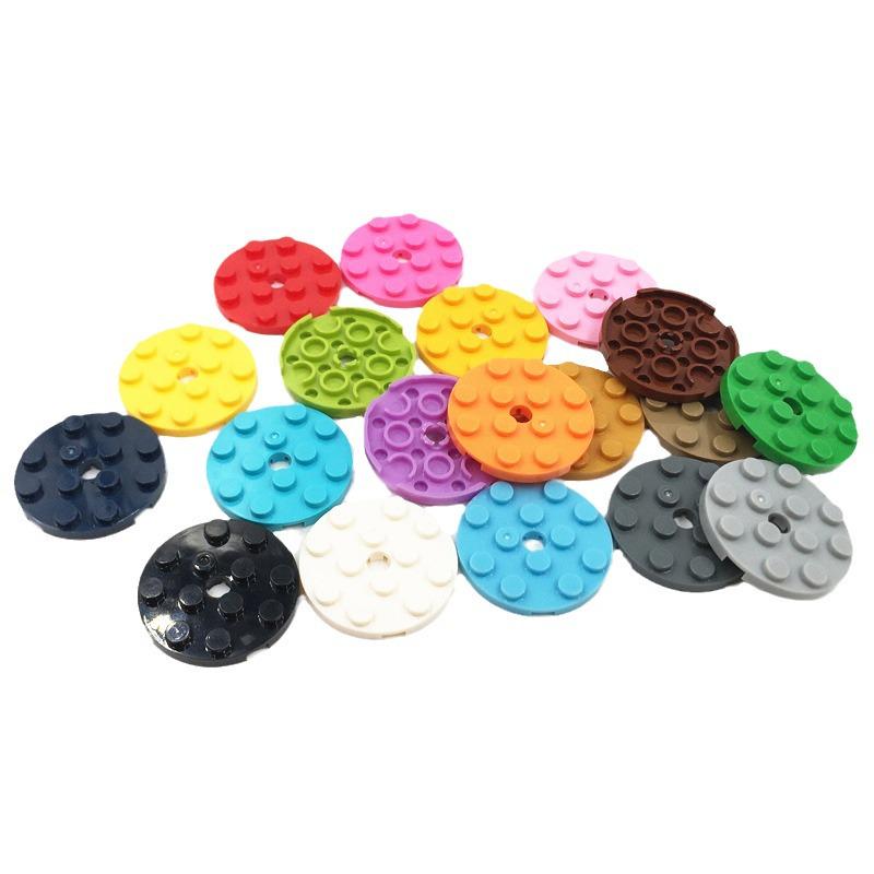 Cross-border MOC Science Education Small Particle Building Blocks | Compatible with Lego 4x4 Round Plate 60474 Interlocking Accessories
