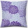 Purple Geometric Flower Text Printing Series Pattern Pillowcase Square Pillowcase Home Office Decoration Pillowcase