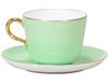 Okura Touen Iromaki Light Green Morning Cup and Saucer, Coffee/Tea, Approx. 295cc, Made In Japan, 26c/1051