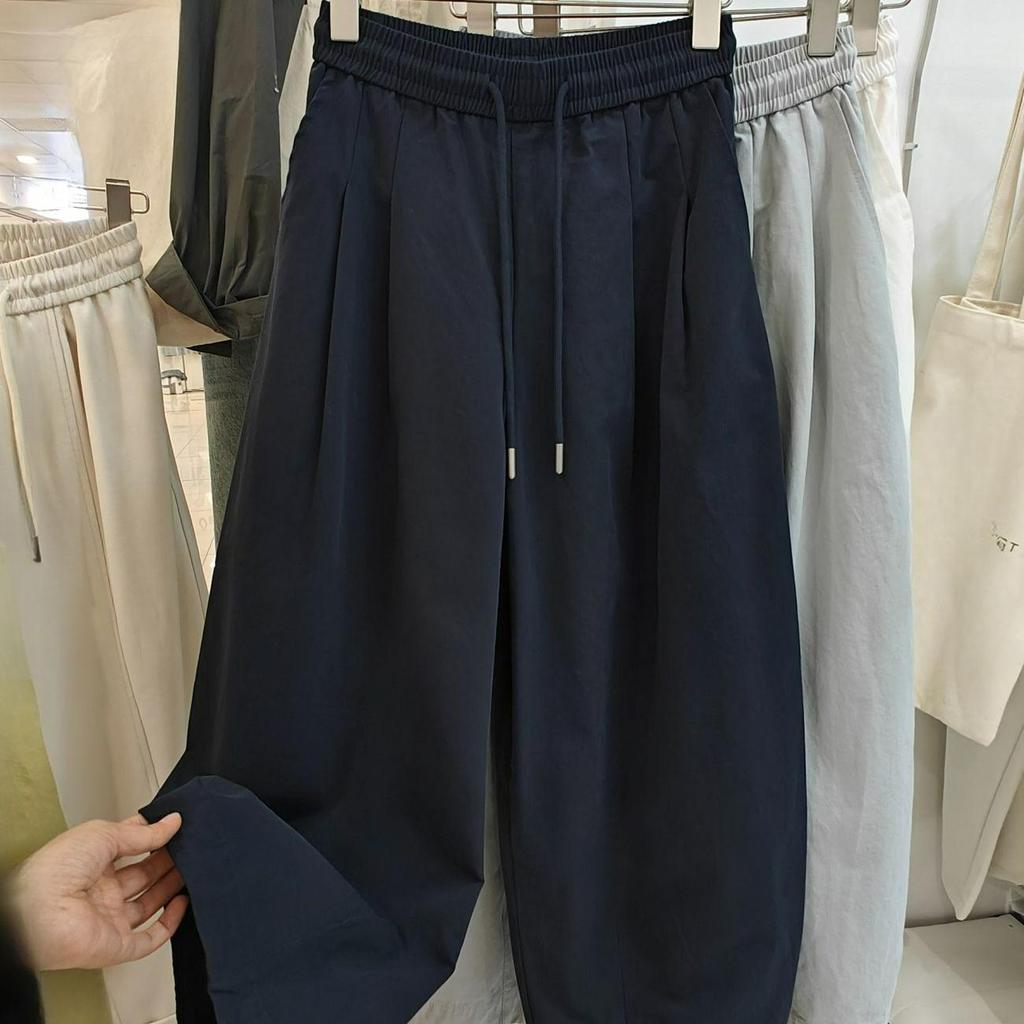 Quick-drying Pants Summer Loose Fashionable Balloon Pants Women's Casual Pants Nine-point Solid Color Wide-leg Pants Harem Pants