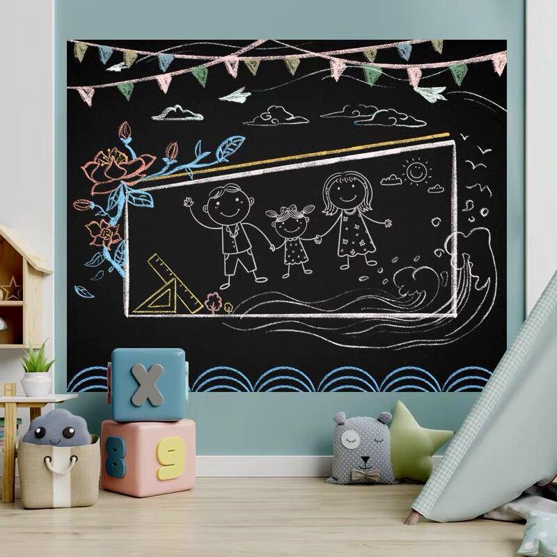 Erasable Chalkboard & Whiteboard Self-Adhesive Wall Stickers for Kids' Learning or Home Decor