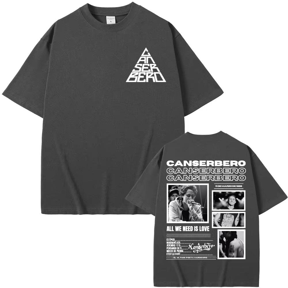 

Canserbero All We Need Is Love Album 2025 Tour 100%Cotton T-shirts Men Women Harajuku Vintage Oversized T Shirt High Quality Y2K 4XL