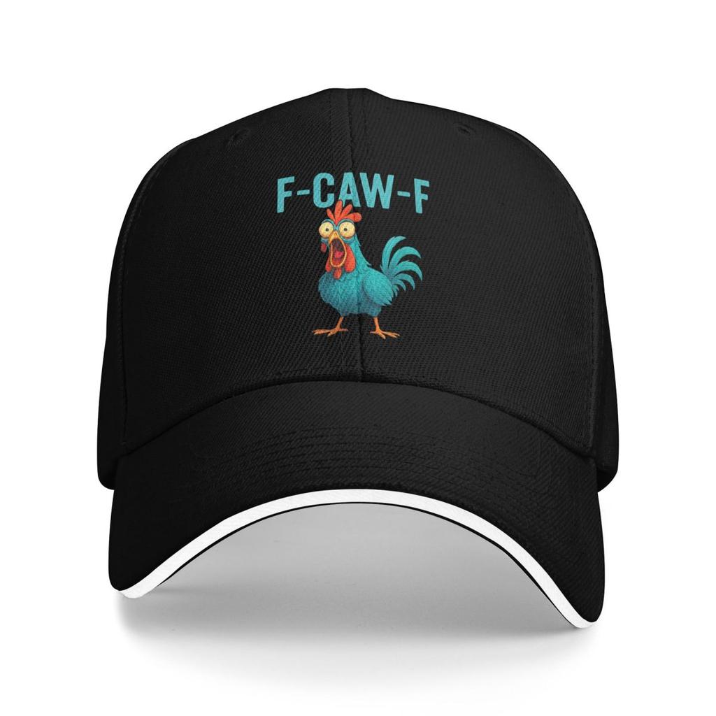 Funny F Caw F Chicken FCAWF Baseball Caps Snapback Baseball Hats Breathable Casual Casquette Outdoor Unisex
