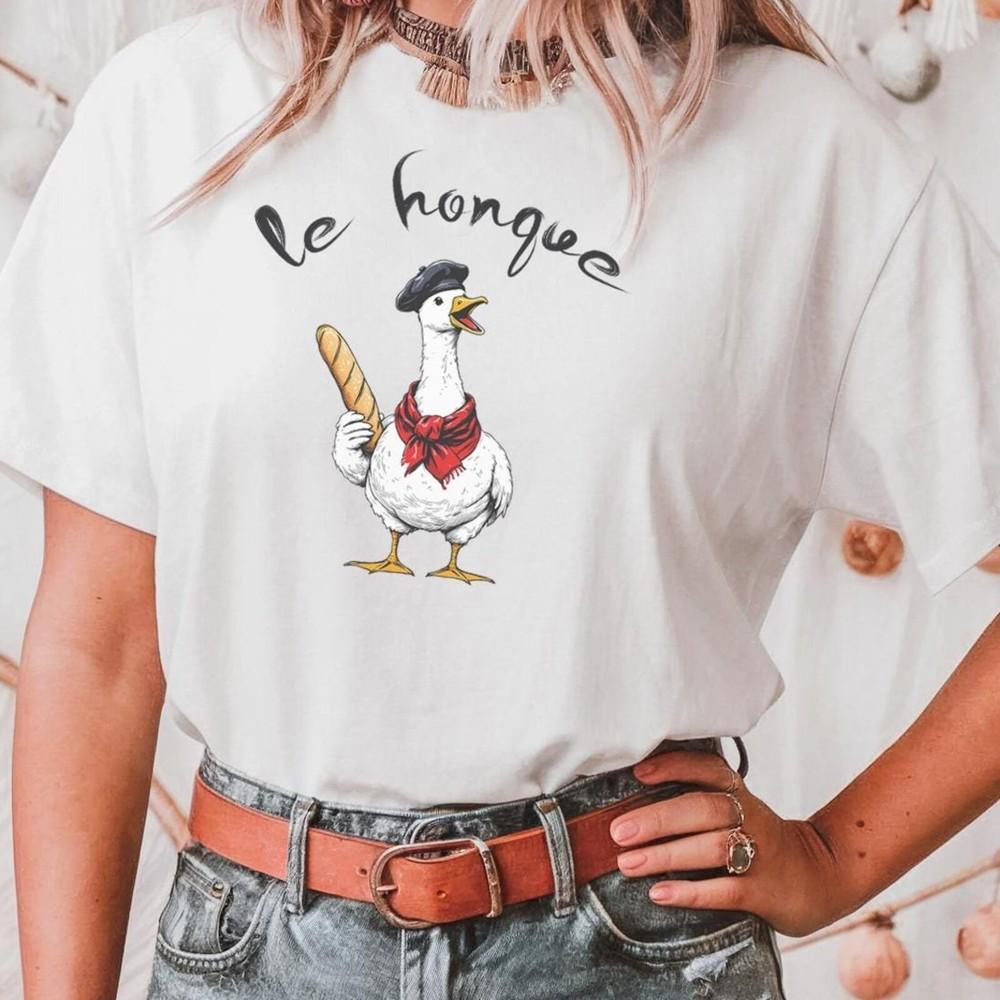 Футболка Le Honque с гусем - Элегантный подарок маме-гусыне Смешная футболка Унисекс футболка XXXL