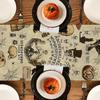 Retro Halloween Table Runner,Spooky Gothic Table Runner Skull Day of The Dead Table Cloth,Vintage Spider Web Spooky Halloween Decorations for Home