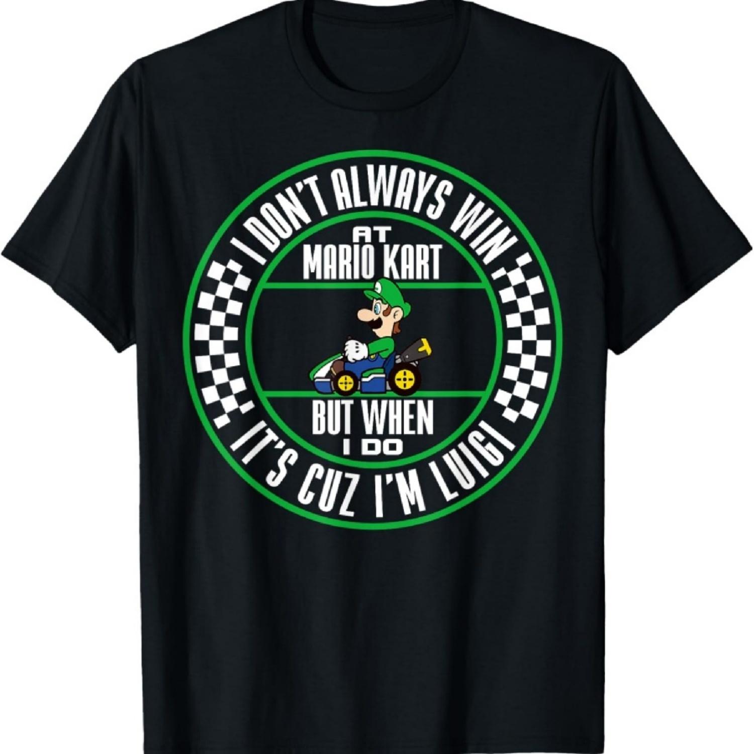 Nintendo Mario Kart Winning As Luigi Graphic T-Shirt T-Shirt S