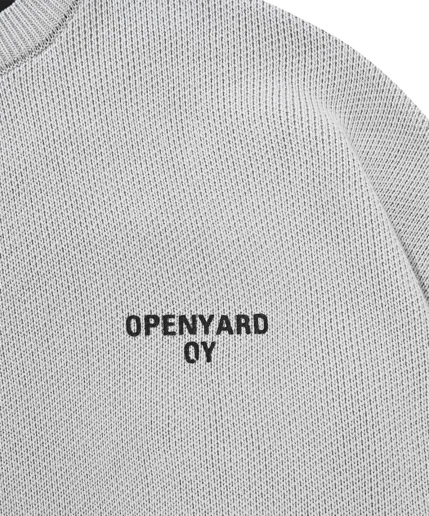 OHY Pola Zipper Paint Knit Mtm-Grey