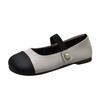 Women Flat Shoes Fashionable and Versatile Square Toe French Mary Shoes Women New Summer Soft Soled Beanie Shoes Plus Size 35-43