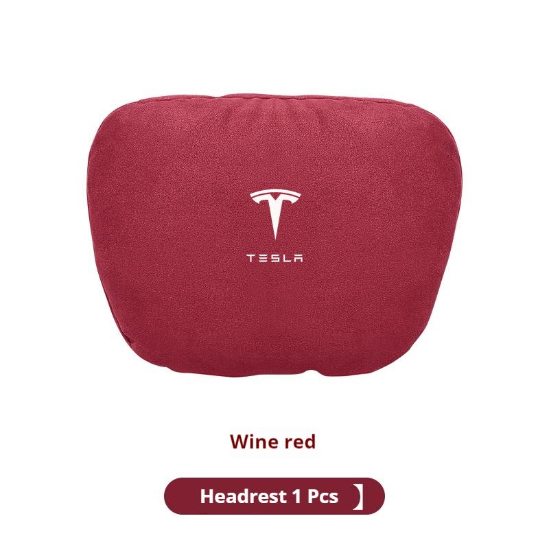 Coussin de soutien lombaire pour appui-tête de voiture Oreiller de soutien pour le cou Pour Tesla Model 3 Model Y Model S Model X Accessoires d'intérieur de voiture