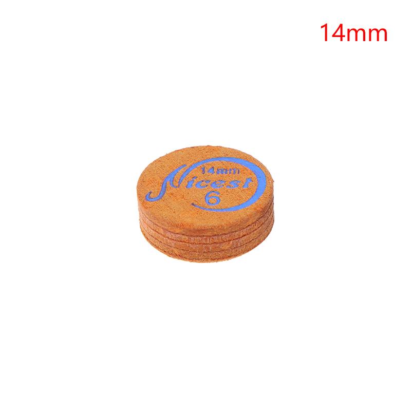 1Pc Black Blue Brown Color 11/14Mm 6 Layers Real Leather Carom Billiard Pool Cue Tips Soft Medium Hard Billiard Accessories