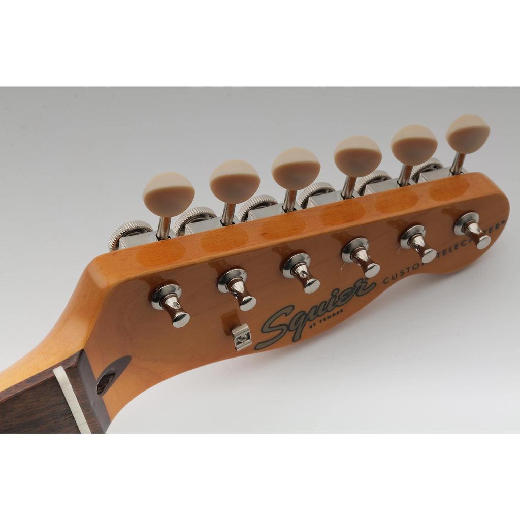 Musiclily Pro Vintage Style Guitar Locking Tuners for Squier Classic Vibe Electric Nickel Oval Plastic Buttons 6-String Strat/Telecaster Guitars,