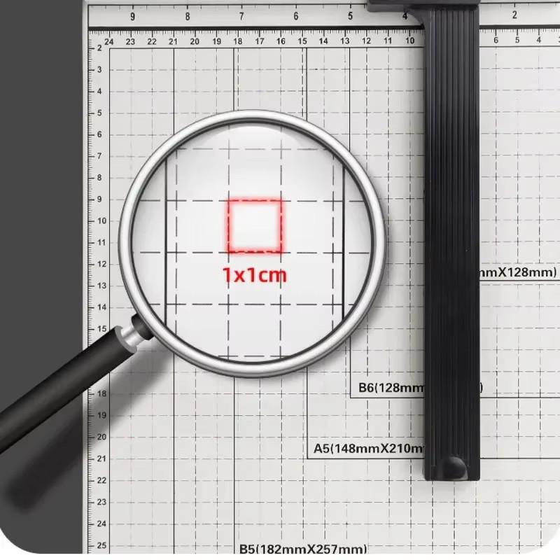 Commercial A4 Paper Cutter with 13x10 Inch Metal Base - Manual Blade Type for Office Use