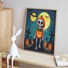 Halloween 5D Skeleton Pumpkin Diamond Full Diamond Art Painting Kit Diamond Painting Home Decor Crafts Wall Art Room Decor Gift 123
