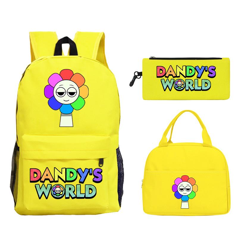 

New dandy s world game merchandise cartoon printing student schoolbag foreign trade pencil bag meal bag set No specification