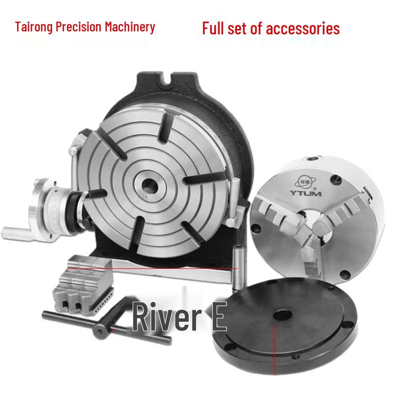 12" Dual-Use Milling Machine Dividing Head with 250 Three-Jaw Chuck and Rotary Worktable
