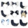 Wolf Ear Headband Tail Girls Cosplay Accessories Beast Ears Blue Fursuit Masquerade Halloween Cosplay Party