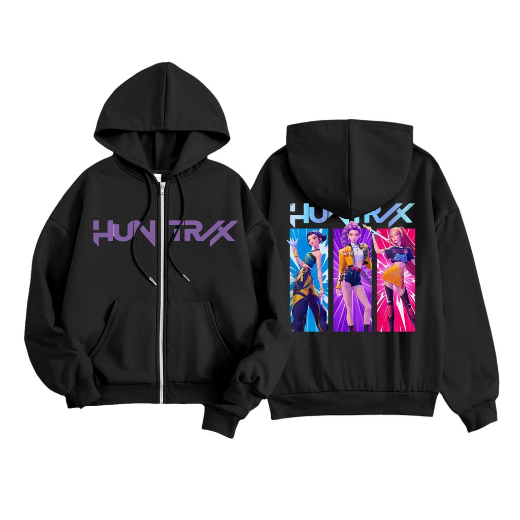 Kids Fashion Women's Lightweight Long Sleeve Zipper Hoodie Printed Hoodie With Pockets