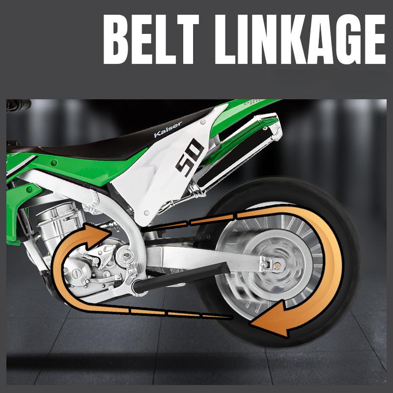 Simulazione 1:Modellino in Lega di Motocross Kawasaki KX450 Scala 1:12 Modello di Motocicletta Diecast con Suono e Luci Giocattolo Veicolo per Ragazzo Regalo