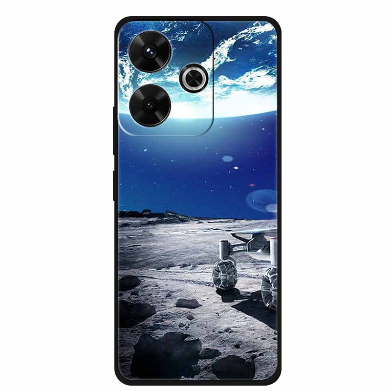 Phone Case For POCO M6 4G Back Cover Case M6Plus Black Silicone Soft Coque For Xiaomi Redmi 13 13x Poco M6 Plus Case M 6 Plus