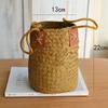 Natural Straw Flower Basket Flower Basket Ornament Bamboo Living Room Woven Flower Arrangement Hanging Portable Hanging Handmade Indoor Flower Basket