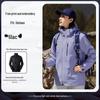 Men's Custom Three-in-One Mountain Climbing Suit for Autumn/Winter with Velvet and Logo Print
