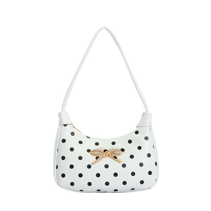 Girls' Underarm Bag - Knitted Bow Embroidered Children's Handbag - Coin and Accessory Bag